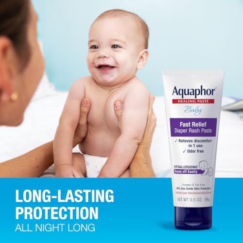 Image of Aquaphor Baby Diaper Rash Paste - For Serious Diaper Rash and Flare-ups - 3.5 Oz. Tube