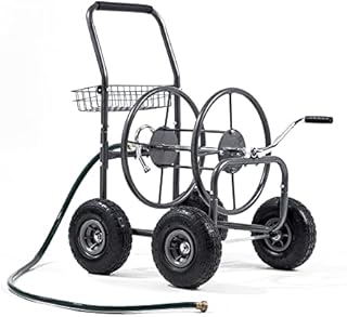 Dulce Domi Hose Reel, Heavy Duty Hose Reel Holds 300 Feet of 5/8