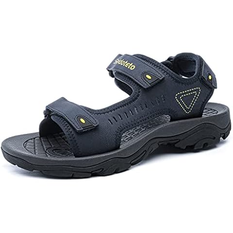 Saidoteto Men's Hiking Sandals with Adjustable Straps,Open Toe Athletic Sport Sandals Outdoor Universal Water Beach Sandals navy size 10 220401 Cover