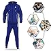 R RAMBLER 1985 fashion sweatsuit set mens tracksuit hoodie outfits Active full zip track jogging suits outdoor workwear sportswear(royal blue,L)