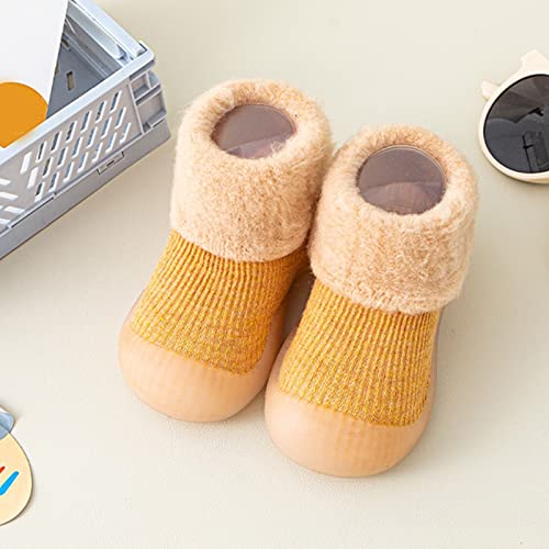 Toddler Shoes Infant Boys Girls Socks Shoes Toddler Fleece WarmThe Floor Non Slip Prewalker Baby Girl Socks Shoes2