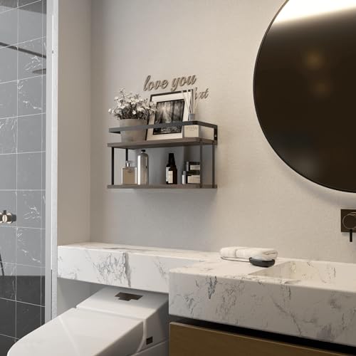 Richer House Dual-Level Guardrail Bathroom Shelves thumb #6