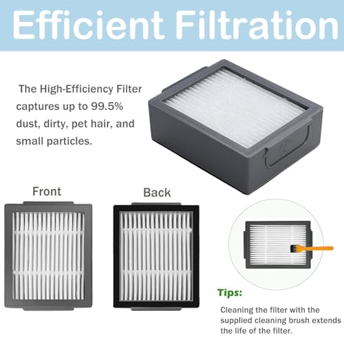 Image of 26 Pack Compatible with E /i /j Series Replacement Parts i7 i7+ i3 i3+ i4 i4+ i6 i6+ i8 i8+ i5 E6 E7 & J7 J7+Robot Vacuum Accessories 2 Set Roller Brush 8 Filters 8 Side Brushes 8 Vacuum Bags