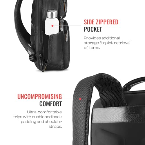 Image of Urban Jungle by Safari, The Wayfarer, Work Backpack| Premium Fabric & Water Resistant | Quick Stash Pockets for Daily Use | Padded Straps Laptop Backpack with Trolley Sleeve