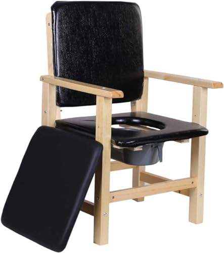 大便器トイレチェア、ベッドサイド便器大人用トイレチェア高齢者用防水車椅子アーム、背もたれ、シート付きシャワーバス補助椅子ポータブルトイレ家庭用スツール