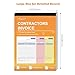 Large Contractor Invoice Book, Invoice Receipt Book with Carbonless Copies for Small Business, 3 Part Carbonless Work Order Forms, 8 x 11 inch, 50 Receipts - with Page Divider, Easy to Use