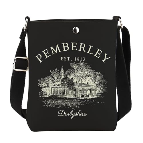 VAMSII Pride Inspired Crossbody Bag Pemberley Est.1813 Derbyshire Gift For Bookworm