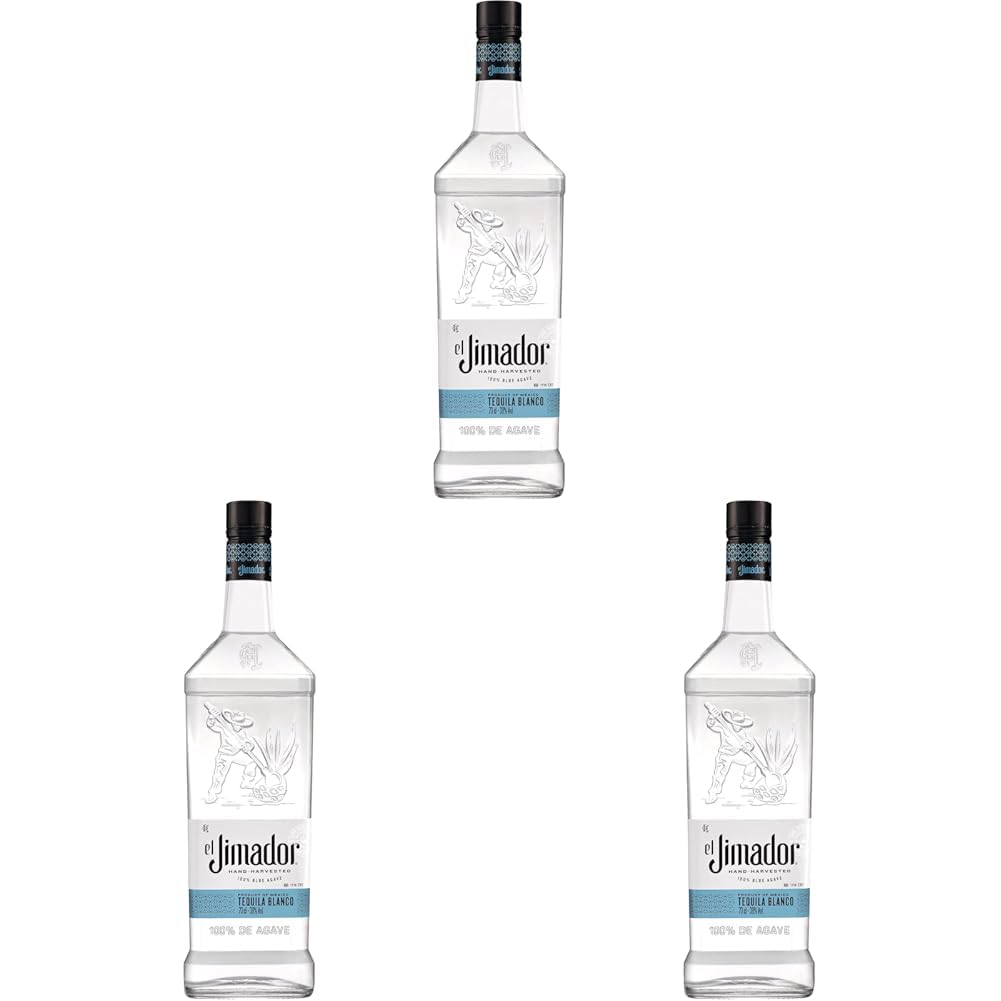El Jimador Blanco Tequila 0.7L 38% Vol. Packung mit 3