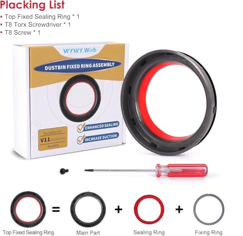 Image of Dust Bin Top Fixed Sealing Ring Compatible with Dyson V11 V15 SV14 SV15 SV22 Vacuum Cleaner Dust Bucket /Dirt Cup Replacement Parts, Vacuum Cleaner Repair Accessories