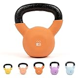 Myga Iron Kettlebell - Heavy Cast Iron Weight for Fitness and Strength Training, Bodybuilding, Muscle and Cardio - Workout Equipment ideal for Home, Gym and Studio - Orange, 8kg