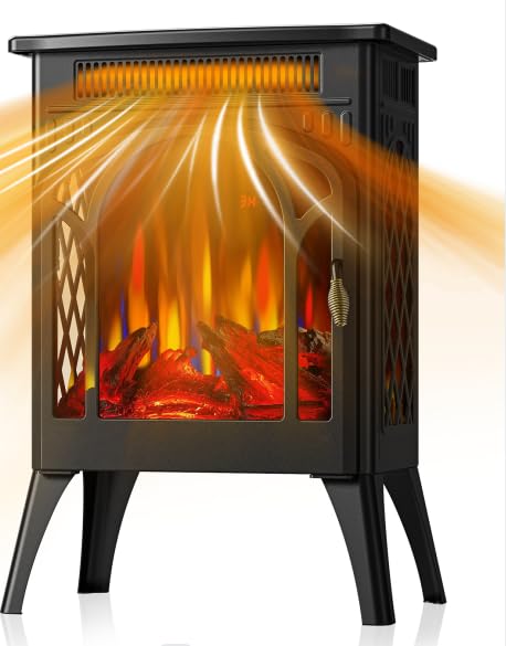 Amazon.com: COWSAR Electric Fireplaces, 1500W Infrared Electric Stove Heater,  Efficient Heating, 3D Realistic Flame, Remote Control, 8H Timer,  Freestanding Stove for Living Room Bedroom Indoor Use, 5100 BTU : Home u0026  Kitchen