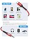 JSAUX USB C auf Klinke AUX Kabel 0.5M, USB C zu 3,5mm Jack Auto Kopfhörer Adapter Nylon Geflochtene Aux Kabel Kompatibel mit iPhone 15 Pro Max/15 Plus, Galaxy S23/S22/S21 Ultra, Huawei P40/Mate40-Rot