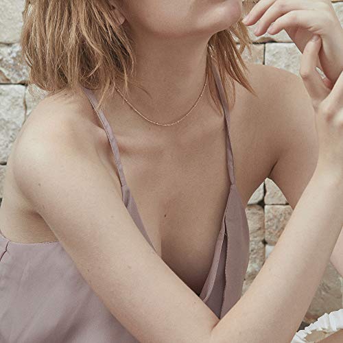 LOYATA 14K Gold Plated Choker Necklace Figaro Bohemia Sequin Coins Delicate Chain Necklace with CZ Evil Eye Hamsa Hand Necklace for Women2