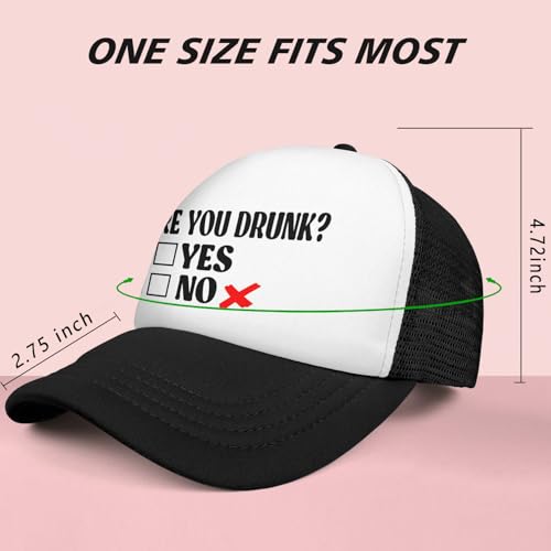 Sxmluedn Funny Trucker Hat Are You Drunk Gag Gifts Snapback Hat Drinking Joke Baseball Cap For Men Women thumb #3