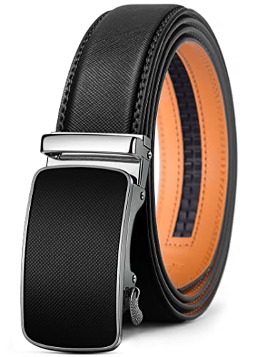 Image of Men's Belt,Bulliant Leather Adjustable Belt for Men Dress Casual 1 3 /8,Trim to Fit