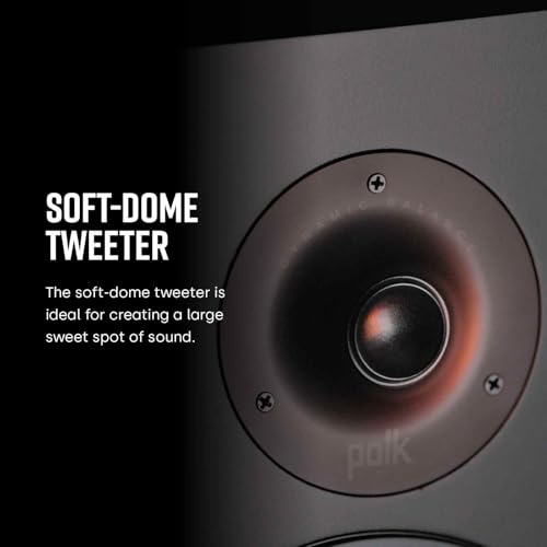 Polk Audio T50 Home Theater and Stereo Floor Standing Tower Speaker (Single, Black) - Deep Bass Response, Dolby and DTS Surround - Image 6