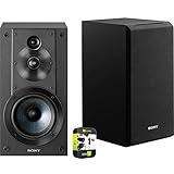 Sony SS-CS5 3-Way 3-Driver Bass Reflex Stereo Bookshelf Speakers Bundle with 1 YR CPS Enhanced Protection Pack