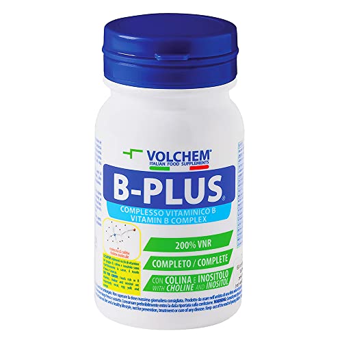 Volchem B-Plus, Integratore Alimentare Completo con Vitamine del Complesso B, Colina e Inositolo, 200% VNR, Contribuisce al Mantenimento delle Funzioni Fisiologiche, Barattolo da 60 Compresse, 72 g