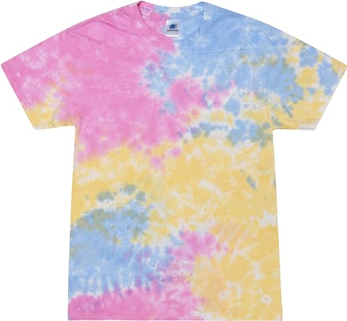 Colortone Tie Dye T-Shirts for Kids, 14-16 Large Sherbet