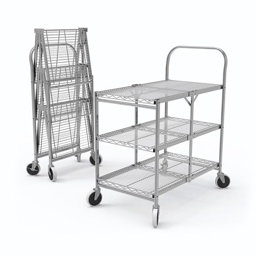 Luxor Molded Plastic Utility Cart — WSCC-3 Three-Shelf Collapsible Luxor Molded Plastic Utility Cart — WSCC-3 Three-Shelf Collapsible