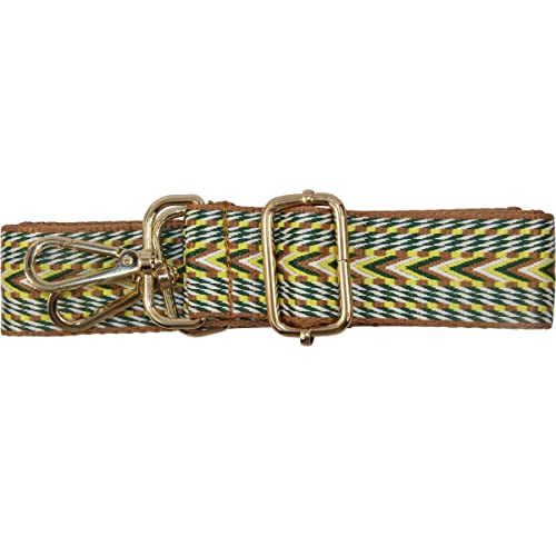 Image of Duwi Wide Handbag&Purse Strap Jacquard Woven Guitar Style Multicolor Replacement Strap Canvas Adjustable Crossbody Bag Strap