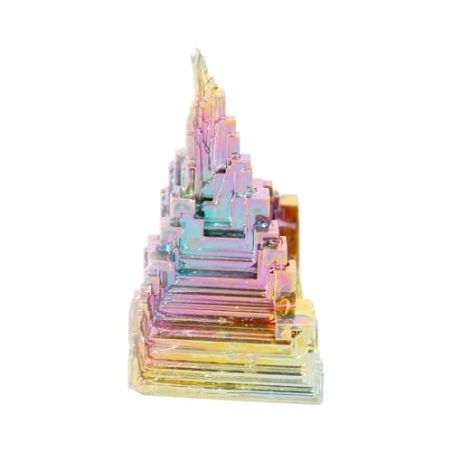 Chudeng 1 Pc Natural Bismuth, 50-70 Grams, 99.99% Pure Rainbow Bismuth Metal Crystal, Mineral Specimen, Bismuth Gemstone for Gift