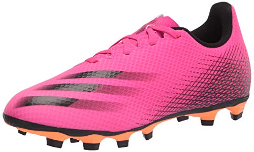 Image of adidas Men's X Ghosted.4 Firm Ground Soccer Shoe, Shock Pink /Black /Screaming Orange, 7
