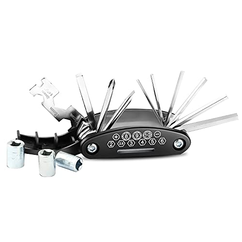 BIKFUN Bike Repair Tool Set, 16 in 1 Bicycle Multitool, Multifunctional Cycling Repair Tool Kit