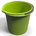 Produktbild Rotho Vario Eimer 10l mit Henkel und Ausguss, Kunststoff (PP) BPA-frei, grün, 10l (29,2 x 29,2 x 25,9 cm)