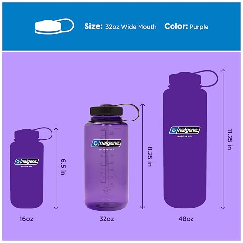 Image of Nalgene 32 oz Wide Mouth Water Bottle | BPA-Free, Durable & Leak Proof, Lightweight Bottle for Hiking & Gym, Work & Travel