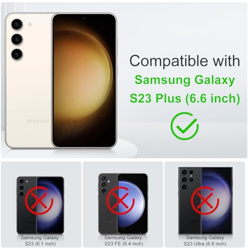 Image of MALEWOLF Case for Samsung Galaxy S23 Plus, Compatible with Magsafe, Magnetic Case with Anti-Slip Edge, Shockproof Translucent Color Match Phone Cover for Galaxy S23 Plus 5G (Grey /White)