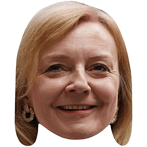 Liz Truss (Smile) Mascaras de personajes famosos, caras de carton