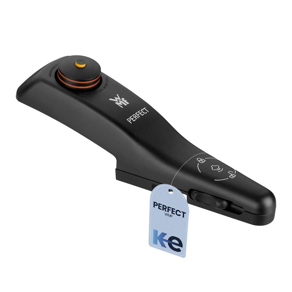 Anakel Home Manico di Ricambio per Coperchio Pentola Express Perfect 08.9180.6030 Compatibile con la Gamma di Pentole WMF Perfect, Colore Nero, Nuova Versione con Indicatore di Pressione a Spillo