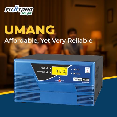 Image of Fujiyama Umang 2200VA /24 Solar Inverter | inbuilt PWM Solar Charge Controller | Pure Sine Wave | 36-Month Warranty | Hybrid, Smart Mode, LCD Display | for Home, Office & Shop (Umang 3050)