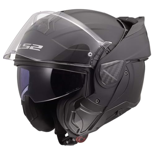Image of LS2 Helmets Advant II Modular Motorcycle Helmet W /SunShield (Gloss Jeans Gray - X-Small)