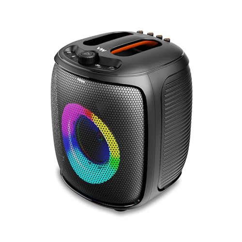 Image of VW Groove Box | Dynamic Light Show | 8 Hrs Playtime | 80 W Bluetooth Party Speaker (Black, Stereo Channel)