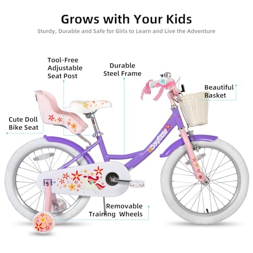 Image of JOYSTAR Unicorn 12-20 inch Kids Bike for Girls Ages 2-10 Years Old