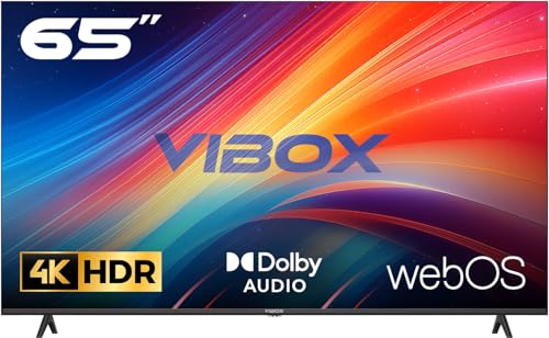 Vibox 65 4K LED Smart TV | WebOS | 3x HDMI 2x USB | Wall Mount Compatible | Gesture Remote with Streaming Controls