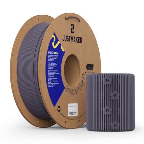 JUSTMAKER PETG Matte 3D Printer Filament, +/-0.03, 1.75, 1kg, Grayish Purple