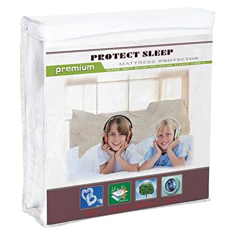 Spring Sleep, Ultra Soft-Premium Zippered Mattress Protector Cover, Water Proof, Breathable and noiseless, Fits Mattress 10 to 14-Inch, King, White Cover