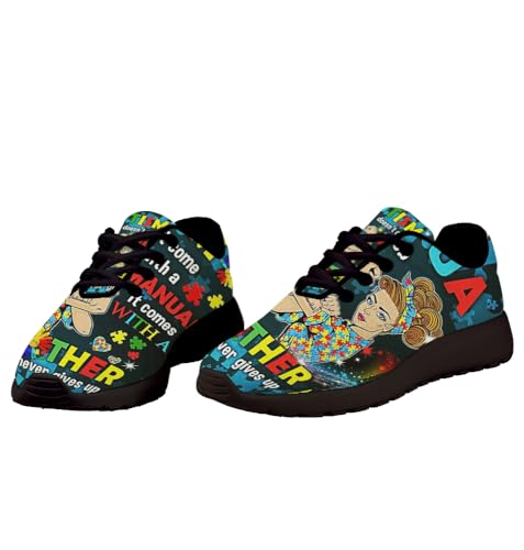 Autism Mom Never Gives Up Shoes for Women Men Trail Running Casual Fashion Sneakers Slip-on Tennis Shoes4