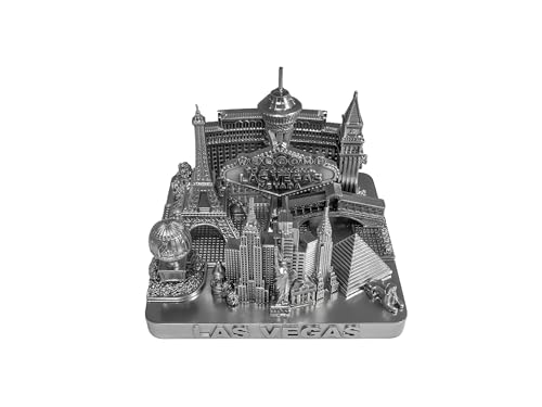 VILLA CRAFT Las Vegas City Skyline Landmark 3D Model Silver 4 1/2 Inches
