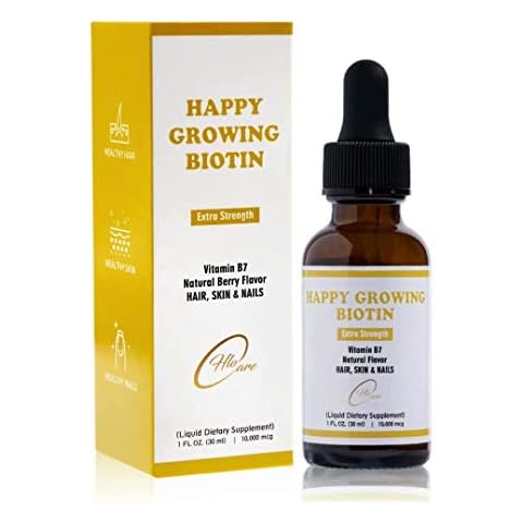 Happy Growing Biotin Liquid Drops for Hair Growth, 1 oz Cover