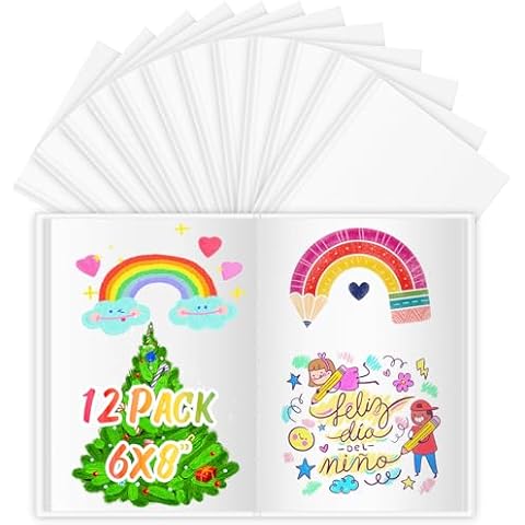 12-Pack Blank Hardcover Books for Kids Ages 3 4 5 6 7 8 9 10 11 12 13 14 Year Old, 60 Pages 6x8'' Blank Hand Writing Books for Teens, Girls Boys Christmas Birthday Gifts, Scrapbook & Journal Supplies Cover