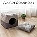 BUKLUKE Katzenbetten für Indoor Katzen, 35 x 30 x 33CM Faltbares Katzenhaus, Katzen Bettchen Waschbar, Katzenbett für Moderne Wohnräume