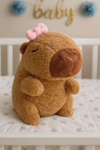 Image of SCOOBA Super Soft Bow Capybara Soft Toy (Bow Tiny Capybara)