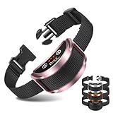 PetJoy Anti Bark Collar for Medium & Large Dogs - Dog Bark Control Collar with Beep & Shock - 5 Adjustable Sensitivity Levels (Pink)