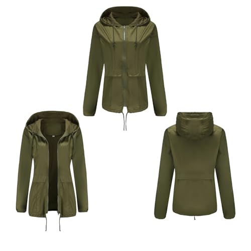 Chaqueta impermeable de mujer transpirable ideal para senderismo y paseos bajo la lluvia 3