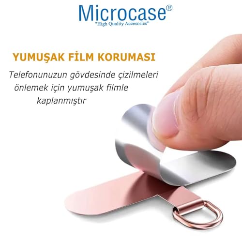 Microcase Telefon İp Askılıklar için Paslanmaz Çelik Tutacak Bağlantı Parçası -AL4832 10 Adet