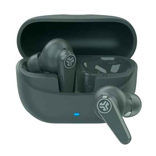JLab Go Pods ANC True Wireless Bluetooth Earbuds & Charging Case, Hybrid Active Noise canceling + Be Aware for Safe Listening, 26+ Hours Total Playtime, Clear Calls, Custom Sound via App, Sage